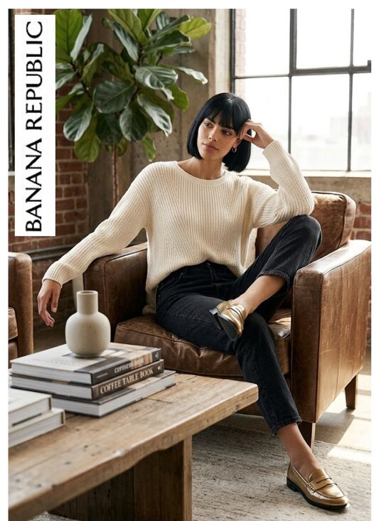 Banana Republic Sweaters - BANANA REPUBLIC - 100% cotton cream chunky pullover knitted sweater